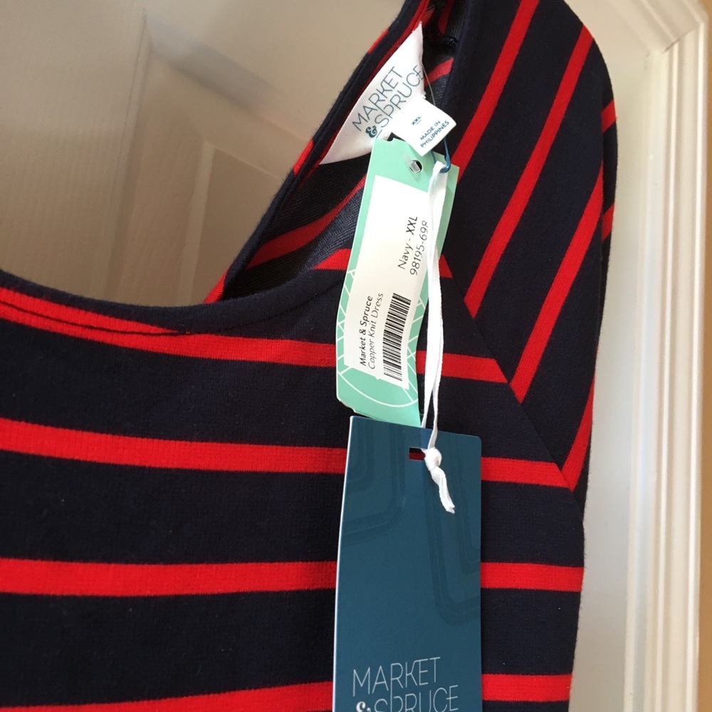 Market and Spruce  Stitch Fix Copper navy dress - Picture 6 of 6